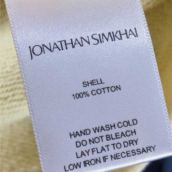 NWT Jonathan Simkhai Standard Evie Terry Sweat Shorts Lemon Women's Size XL - Picture 10 of 10